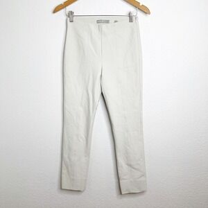 Vince Womens High Rise Skinny Side Zip Pants Off White Birch Size S
